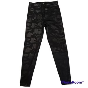 Kyodan Black Foil Camo Yoga Pants in Petite Small